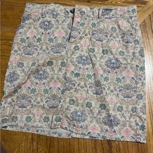 Sonoma Floral Patterned Skirt - Pink, Blue, Tan